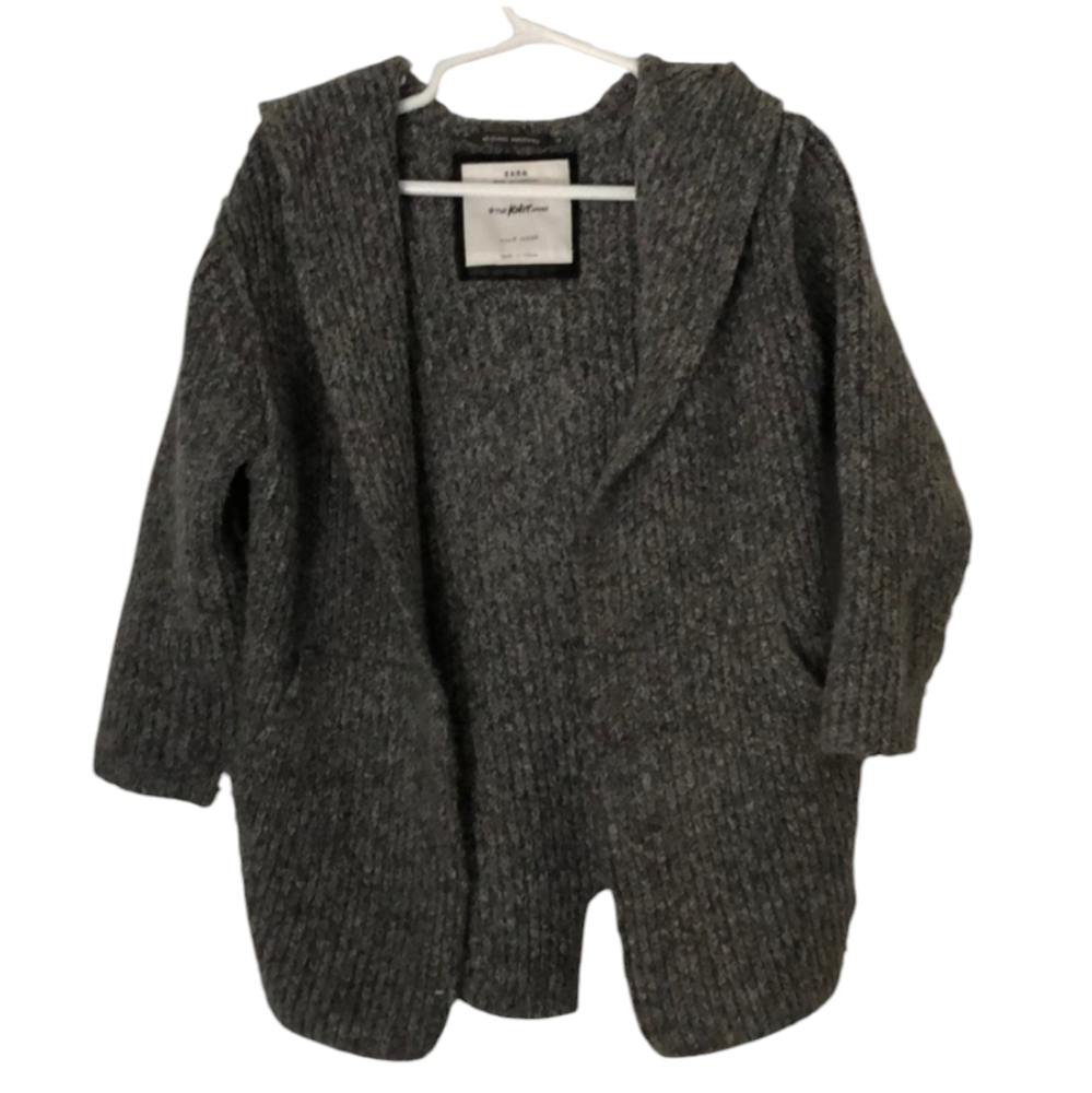 Zara hooded open knit sweater size 5 EUC